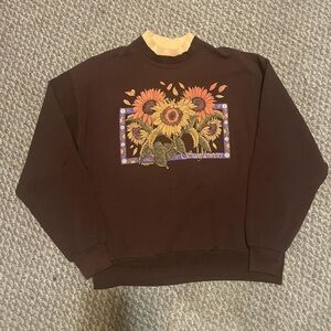 Sunflower Graphic Turtleneck Sweater